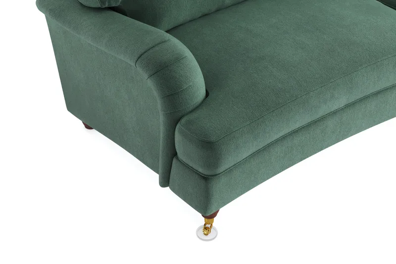 Howard Lyx 3-seters Svunget Fløyelssofa - Mørk grønn - Møbler - Sofaer - Howard sofa