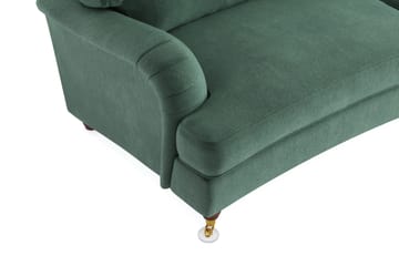 Howard Lyx 3-seters Svunget Fløyelssofa - Mørk grønn - Møbler - Sofaer - Howard sofa