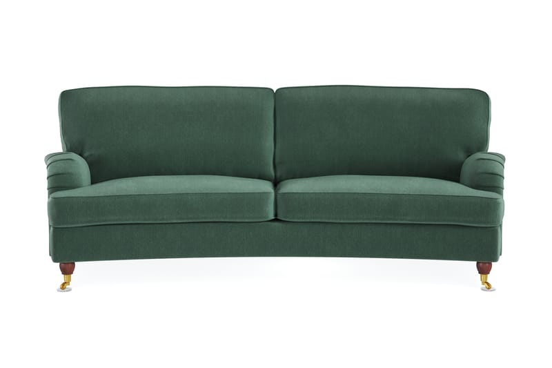 Howard Lyx 3-seters Svunget Fløyelssofa - Mørk grønn - Møbler - Sofaer - Howard sofa