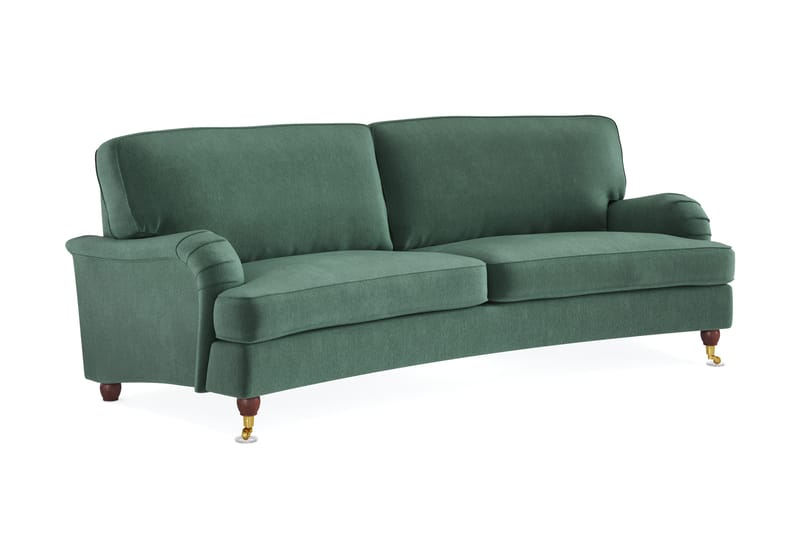 Howard Lyx 3-seters Svunget Fløyelssofa - Mørk grønn - Møbler - Sofaer - Howard sofa