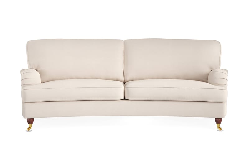 Howard Lyx 3-seters Svunget Manchestersofa, Beige