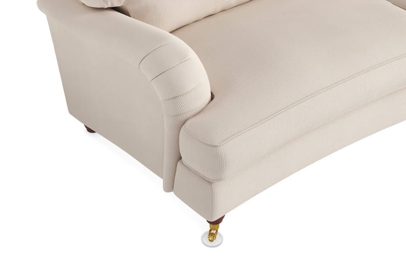 Howard Lyx 3-seters Svunget Manchestersofa - Beige - Møbler - Sofaer - Howard sofa
