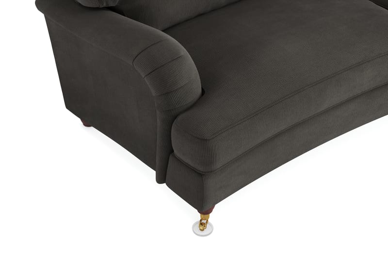 Howard Lyx 3-seters Svunget Manchestersofa - Mørk grå - Møbler - Sofaer - Howard sofa