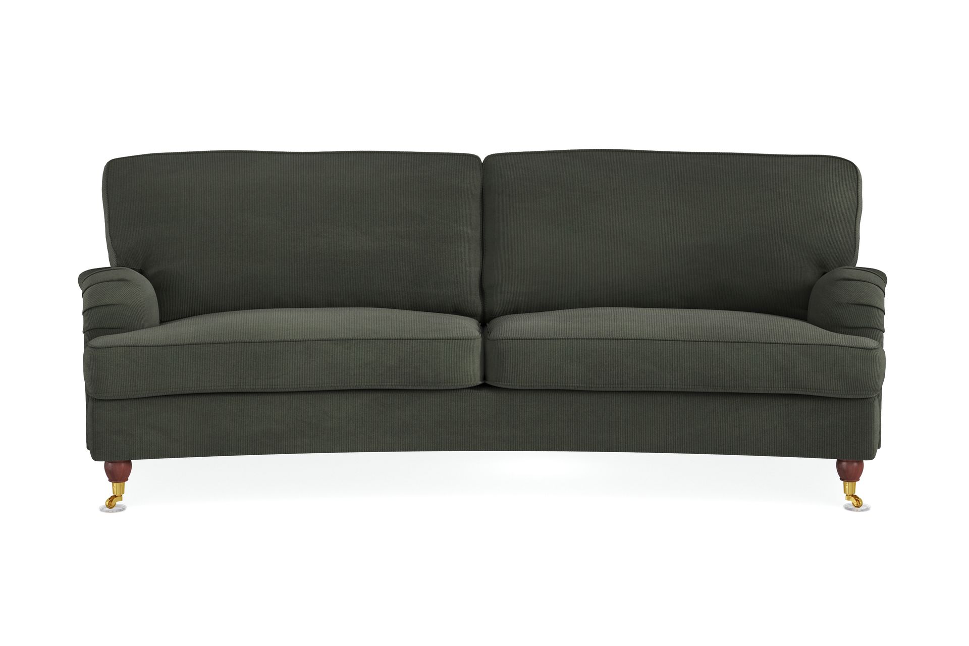 Howard Lyx 3-seters Svunget Manchestersofa - Mørk grønn - Møbler - Sofaer - Howard sofa