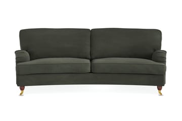 Howard Lyx 3-seters Svunget Manchestersofa - Mørk grønn - Møbler - Sofaer - Howard sofa