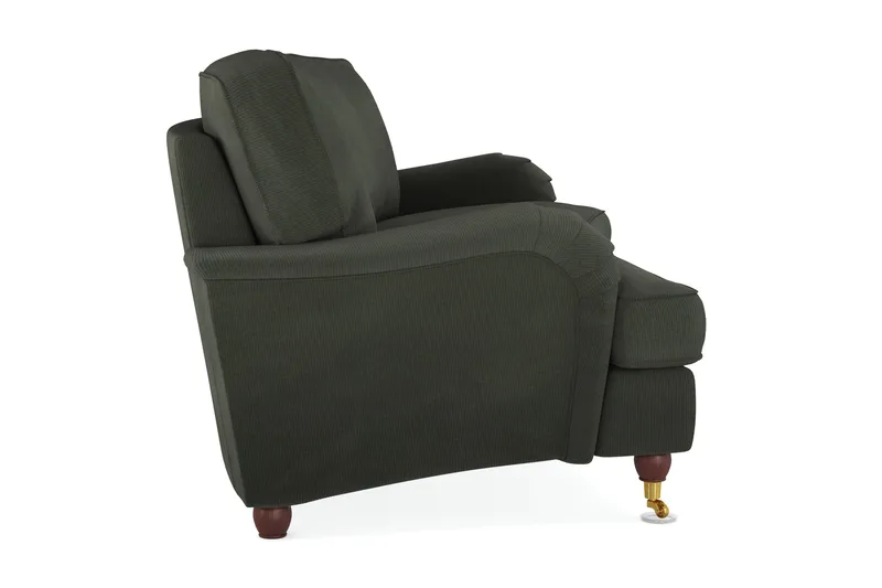 Howard Lyx 3-seters Svunget Manchestersofa - Mørk grønn - Møbler - Sofaer - Howard sofa