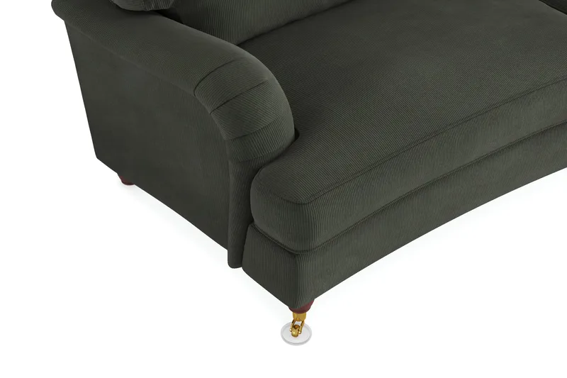 Howard Lyx 3-seters Svunget Manchestersofa - Mørk grønn - Møbler - Sofaer - Howard sofa