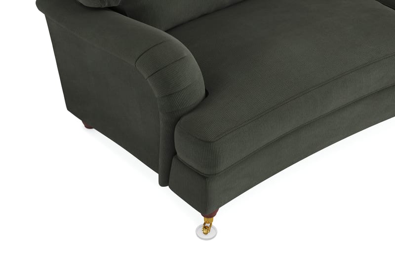 Howard Lyx 3-seters Svunget Manchestersofa - Mørk grønn - Møbler - Sofaer - Howard sofa