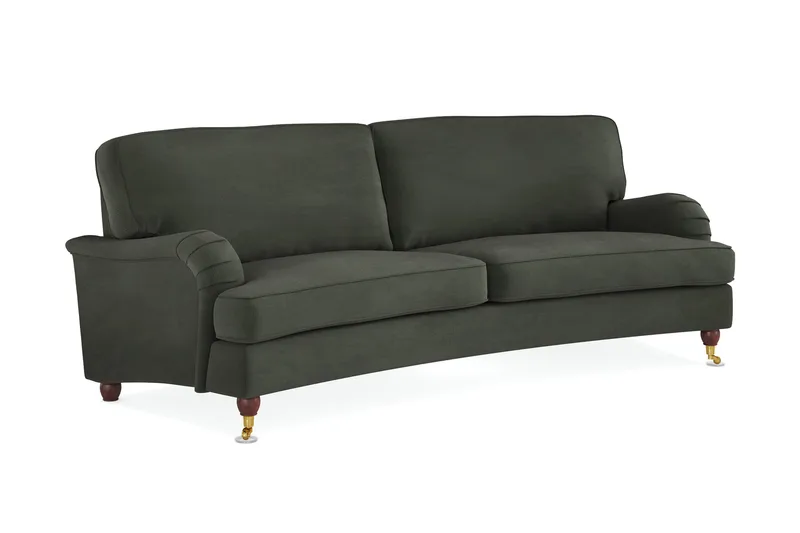 Howard Lyx 3-seters Svunget Manchestersofa - Mørk grønn - Møbler - Sofaer - Howard sofa