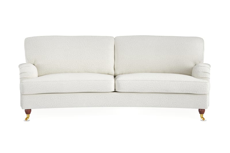 Howard Lyx 3-seters Svunget Sofa i Bouclé - Hvit - Møbler - Sofaer - Howard sofa