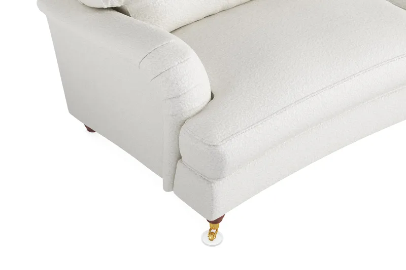 Howard Lyx 3-seters Svunget Sofa i Bouclé - Hvit - Møbler - Sofaer - Howard sofa