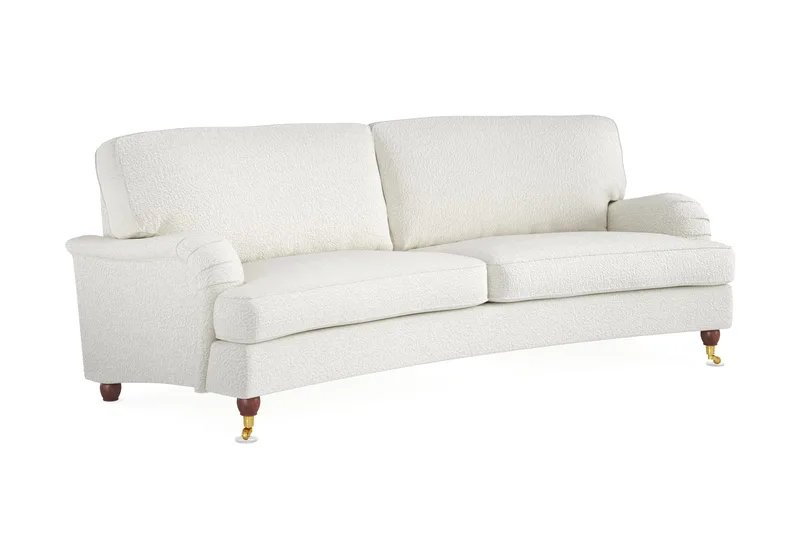 Howard Lyx 3-seters Svunget Sofa i Bouclé - Hvit - Møbler - Sofaer - Howard sofa