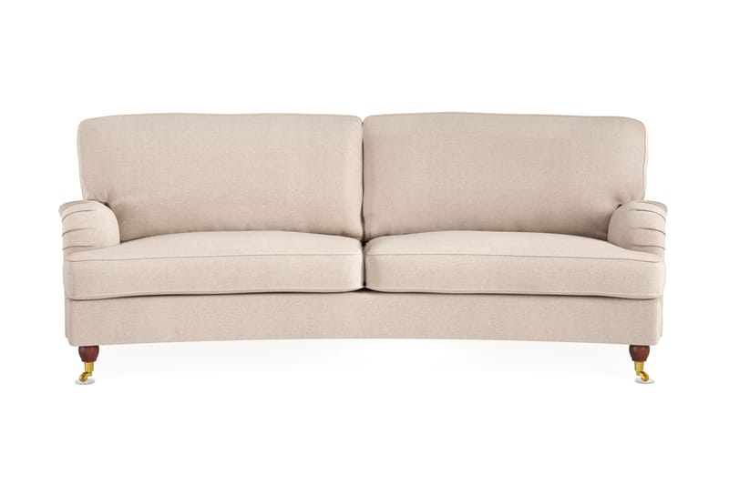 Howard Lyx 3-seters Svunget Stoffsofa, Beige