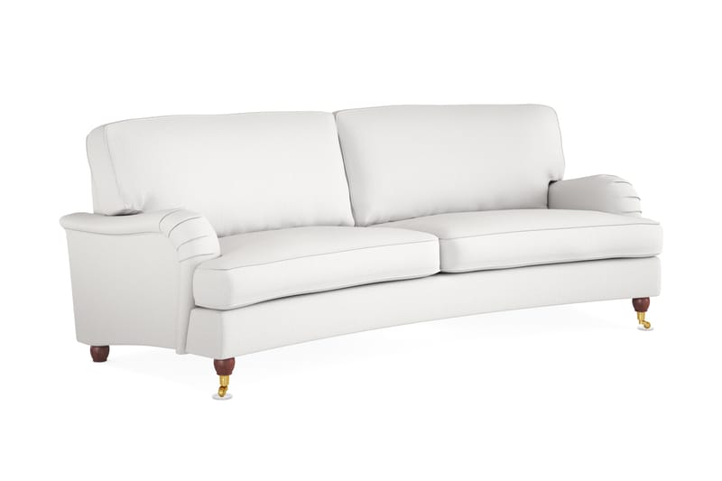 Howard Lyx 3-seters Svunget Stoffsofa - Hvit - Møbler - Sofaer - Howard sofa