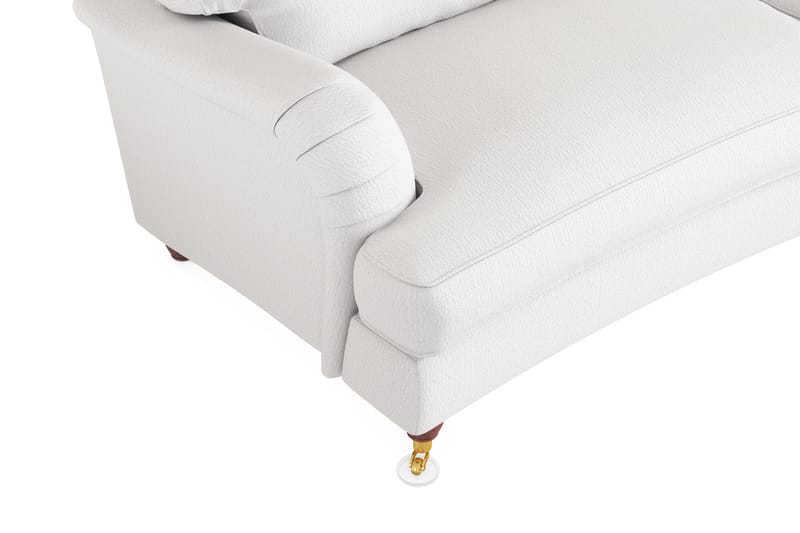 Howard Lyx 3-seters Svunget Stoffsofa - Hvit - Møbler - Sofaer - Howard sofa