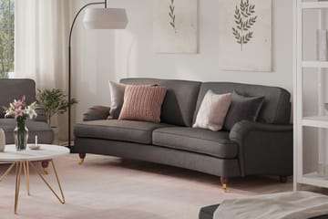 Howard Lyx 3-seters Svunget Stoffsofa - Mørk grå - Møbler - Sofaer - Howard sofa
