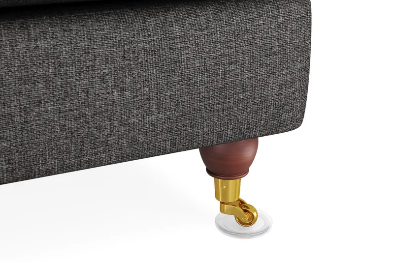 Howard Lyx 3-seters Svunget Stoffsofa - Mørk grå - Møbler - Sofaer - Howard sofa