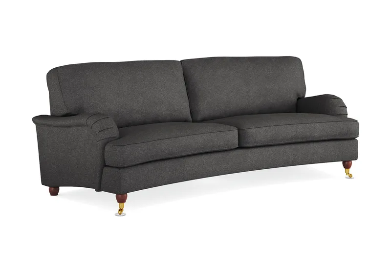 Howard Lyx 3-seters Svunget Stoffsofa - Mørk grå - Møbler - Sofaer - Howard sofa
