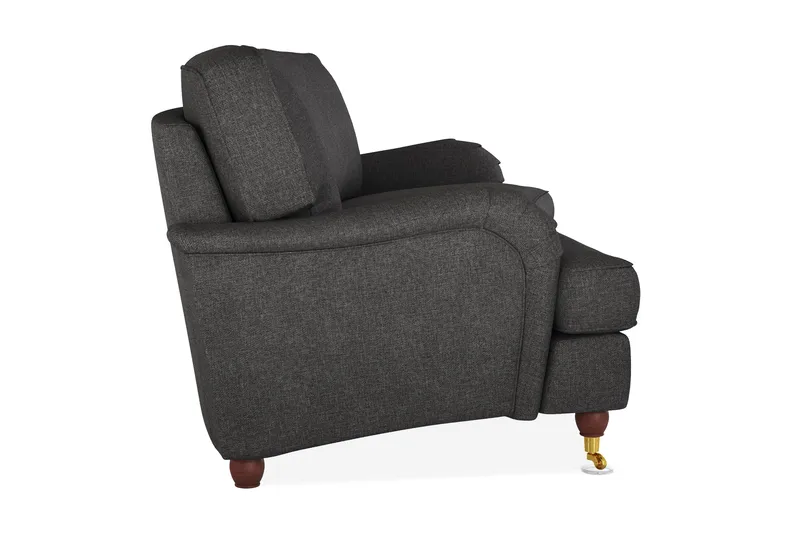 Howard Lyx 3-seters Svunget Stoffsofa - Mørk grå - Møbler - Sofaer - Howard sofa