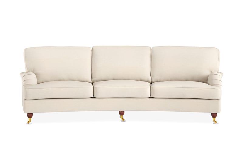 Howard Lyx 4-seters Bueformet Stoffsofa, Beige