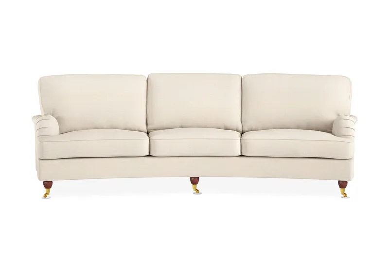 Howard Lyx 4-seters Bueformet Stoffsofa - Beige - Møbler - Sofaer - Howard sofa