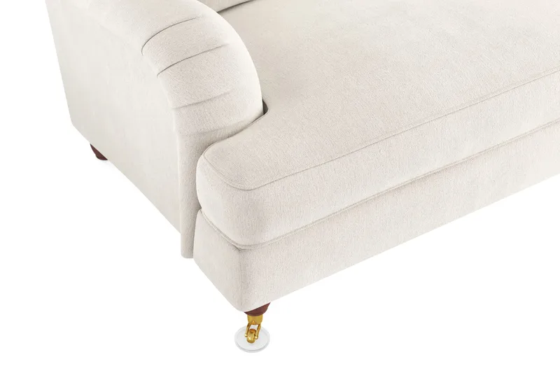 Howard Lyx 4-seters Fløyelssofa - Kremhvit - Møbler - Sofaer - Howard sofa