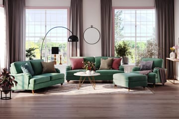 Howard Lyx 4-seters Fløyelssofa - Mørk grønn - Møbler - Sofaer - Howard sofa
