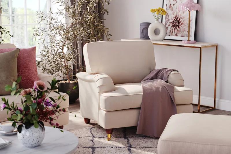 Howard Lyx 4-seters Manchestersofa - Beige - Møbler - Sofaer - Howard sofa