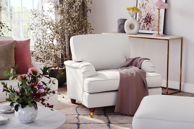 Howard Lyx 4-seters Stoffsofa - Hvit - Møbler - Sofaer - Howard sofa