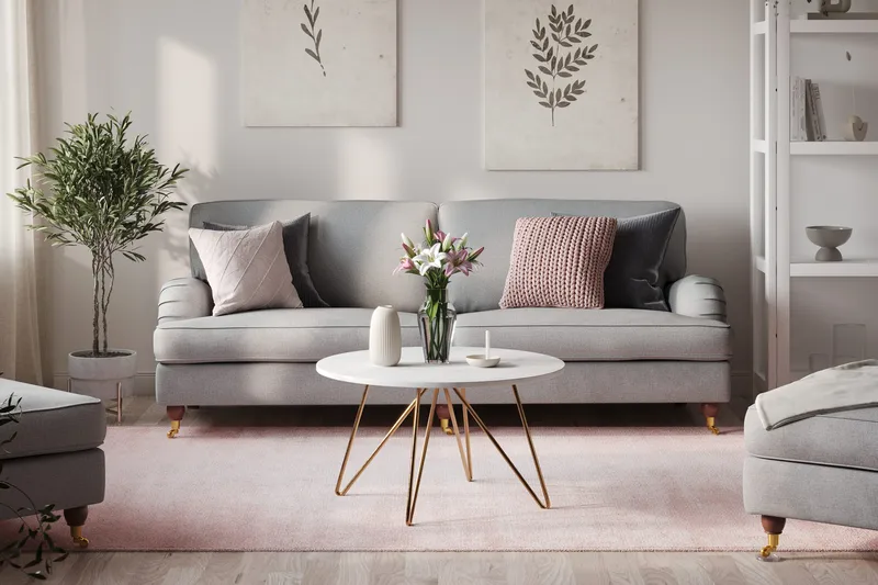 Howard Lyx 4-seters Stoffsofa - Lys grå - Møbler - Sofaer - Howard sofa