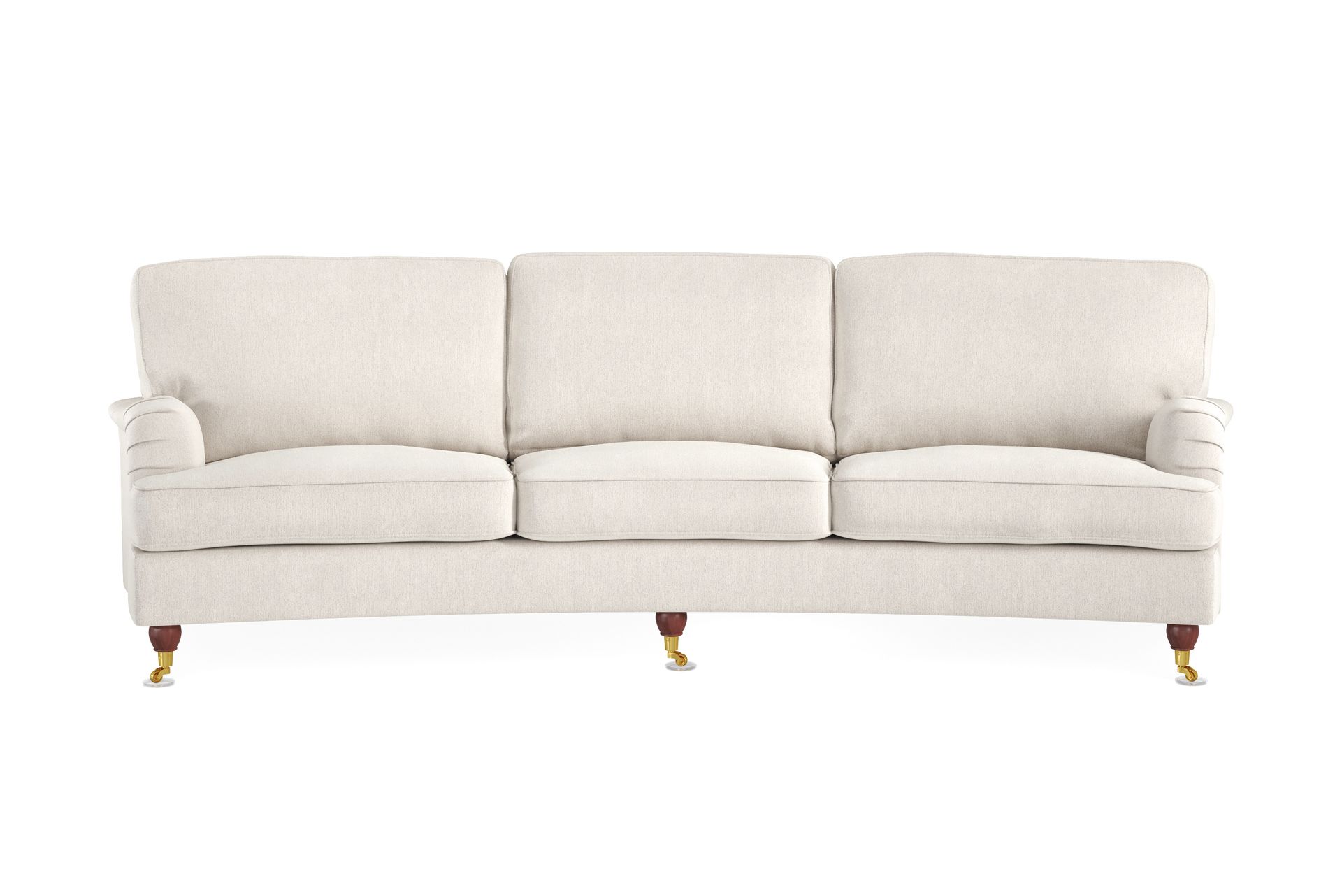 Howard Lyx 4-seters Svunget Fløyelssofa - Kremhvit - Møbler - Sofaer - Howard sofa