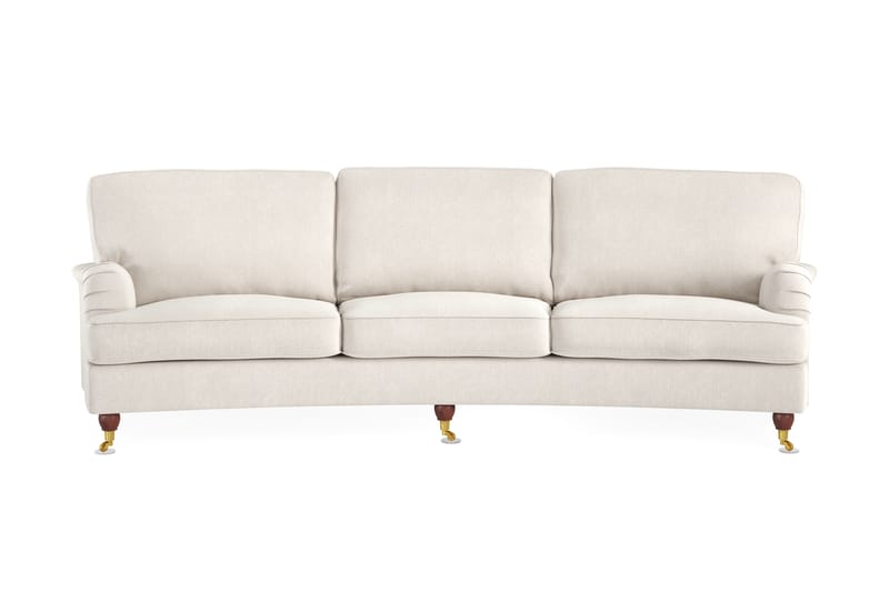 Howard Lyx 4-seters Svunget Fløyelssofa - Kremhvit - Møbler - Sofaer - Howard sofa