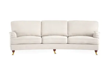 Howard Lyx 4-seters Svunget Fløyelssofa - Kremhvit - Møbler - Sofaer - Howard sofa