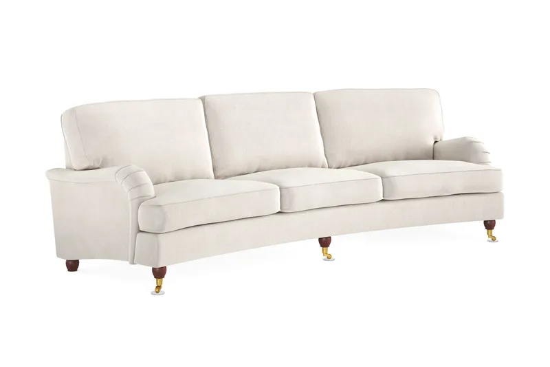 Howard Lyx 4-seters Svunget Fløyelssofa - Kremhvit - Møbler - Sofaer - Howard sofa
