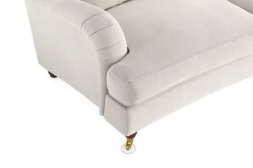 Howard Lyx 4-seters Svunget Fløyelssofa - Kremhvit - Møbler - Sofaer - Howard sofa