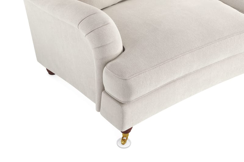 Howard Lyx 4-seters Svunget Fløyelssofa - Kremhvit - Møbler - Sofaer - Howard sofa