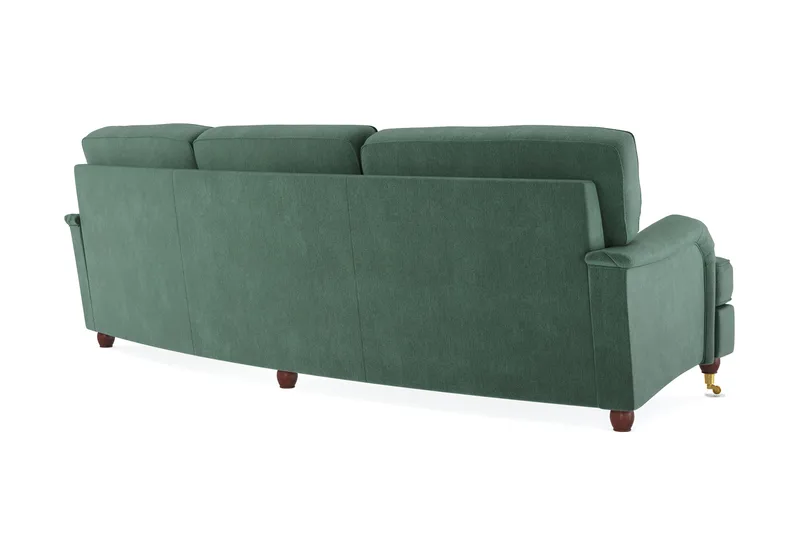 Howard Lyx 4-seters Svunget Fløyelssofa - Mørk grønn - Møbler - Sofaer - Howard sofa