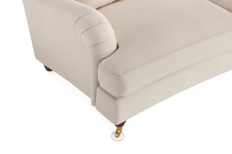 Howard Lyx 4-seters Svunget Manchestersofa - Beige - Møbler - Sofaer - Howard sofa