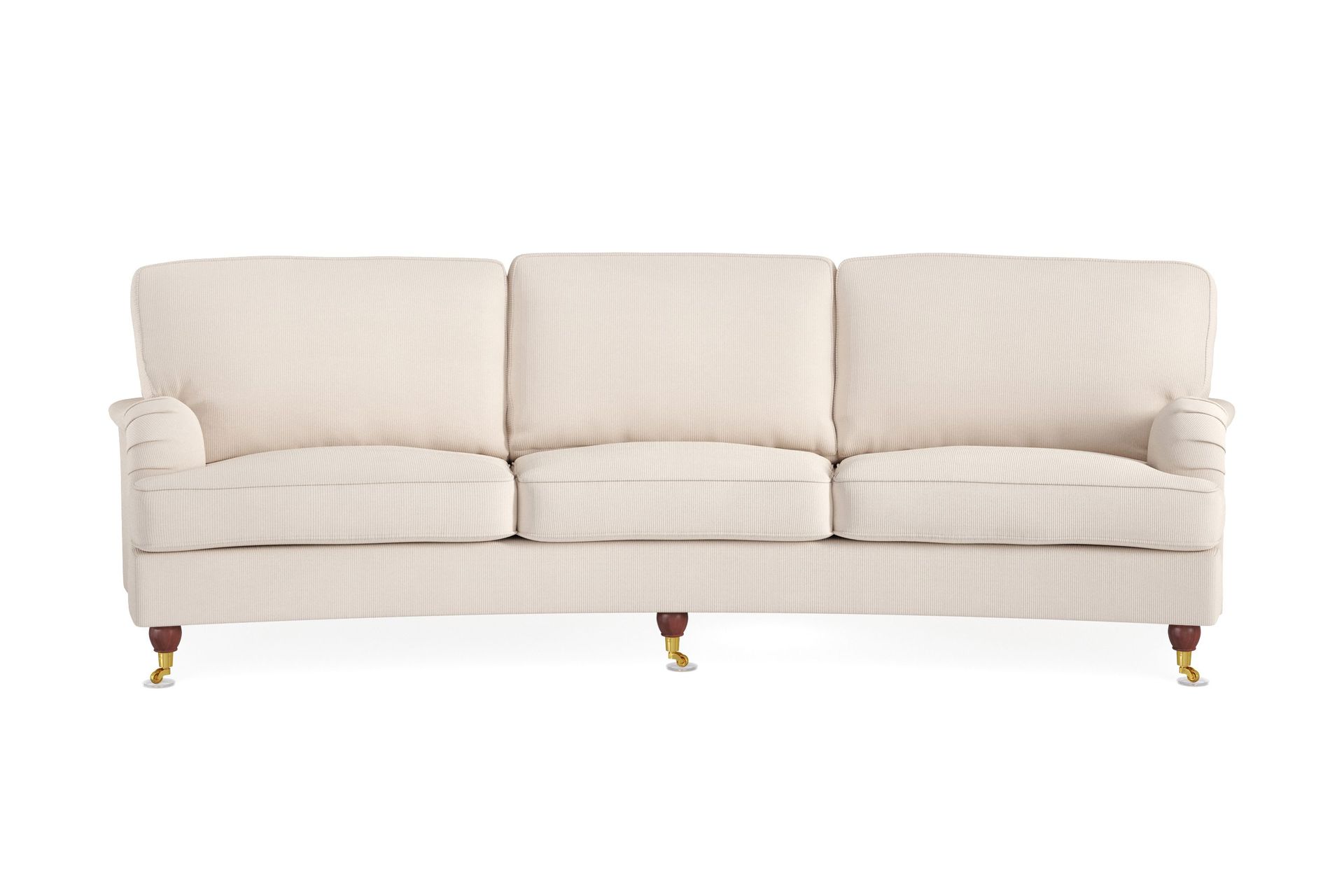 Howard Lyx 4-seters Svunget Manchestersofa - Beige