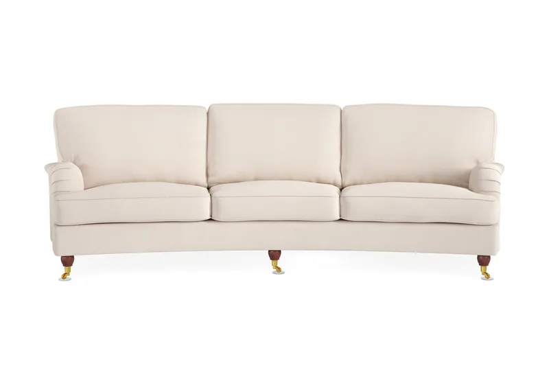 Howard Lyx 4-seters Svunget Manchestersofa, Beige