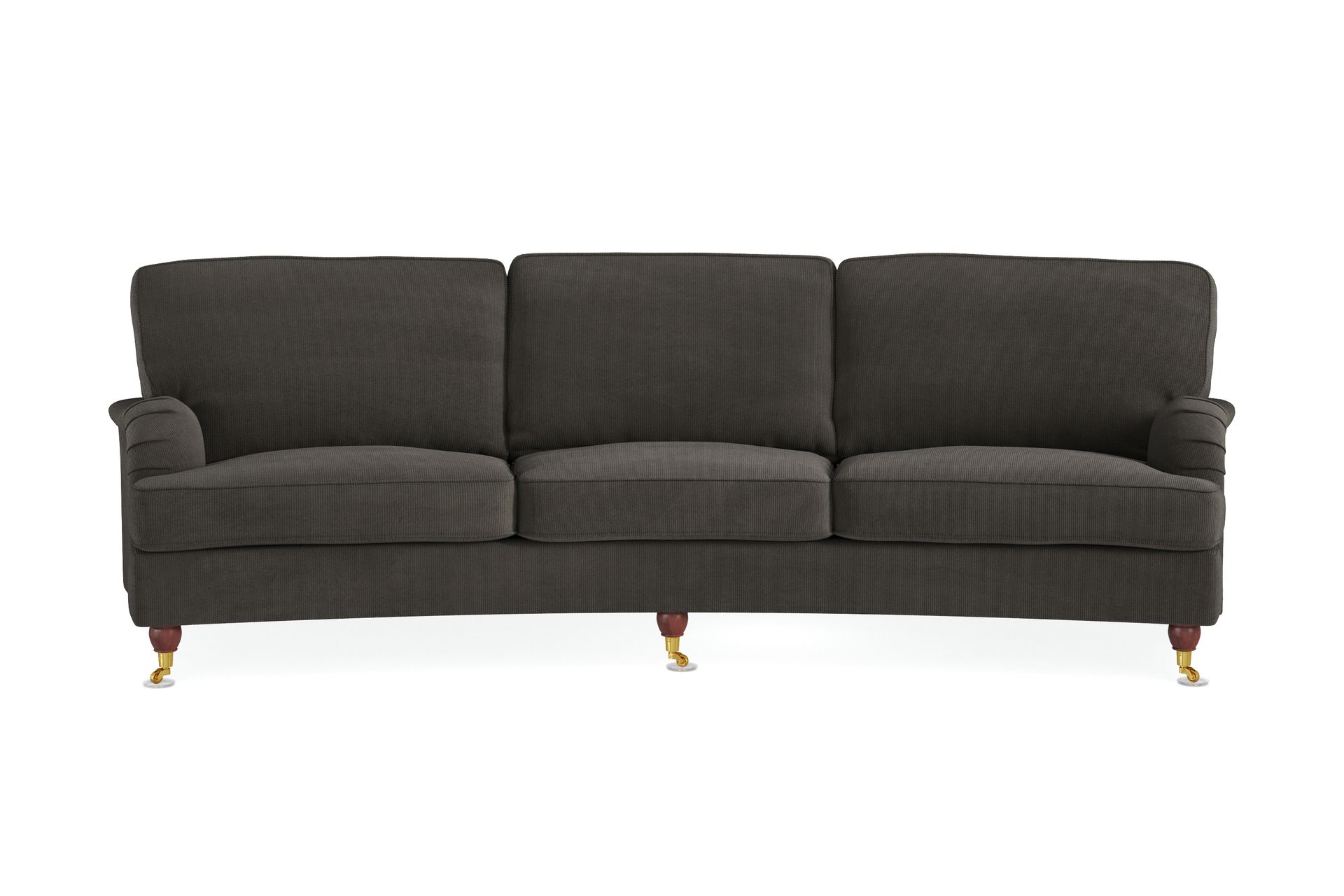 Howard Lyx 4-seters Svunget Manchestersofa - Mørk grå - Møbler - Sofaer - Howard sofa