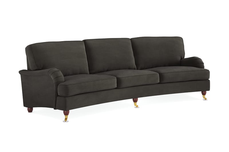 Howard Lyx 4-seters Svunget Manchestersofa - Mørk grå - Møbler - Sofaer - Howard sofa