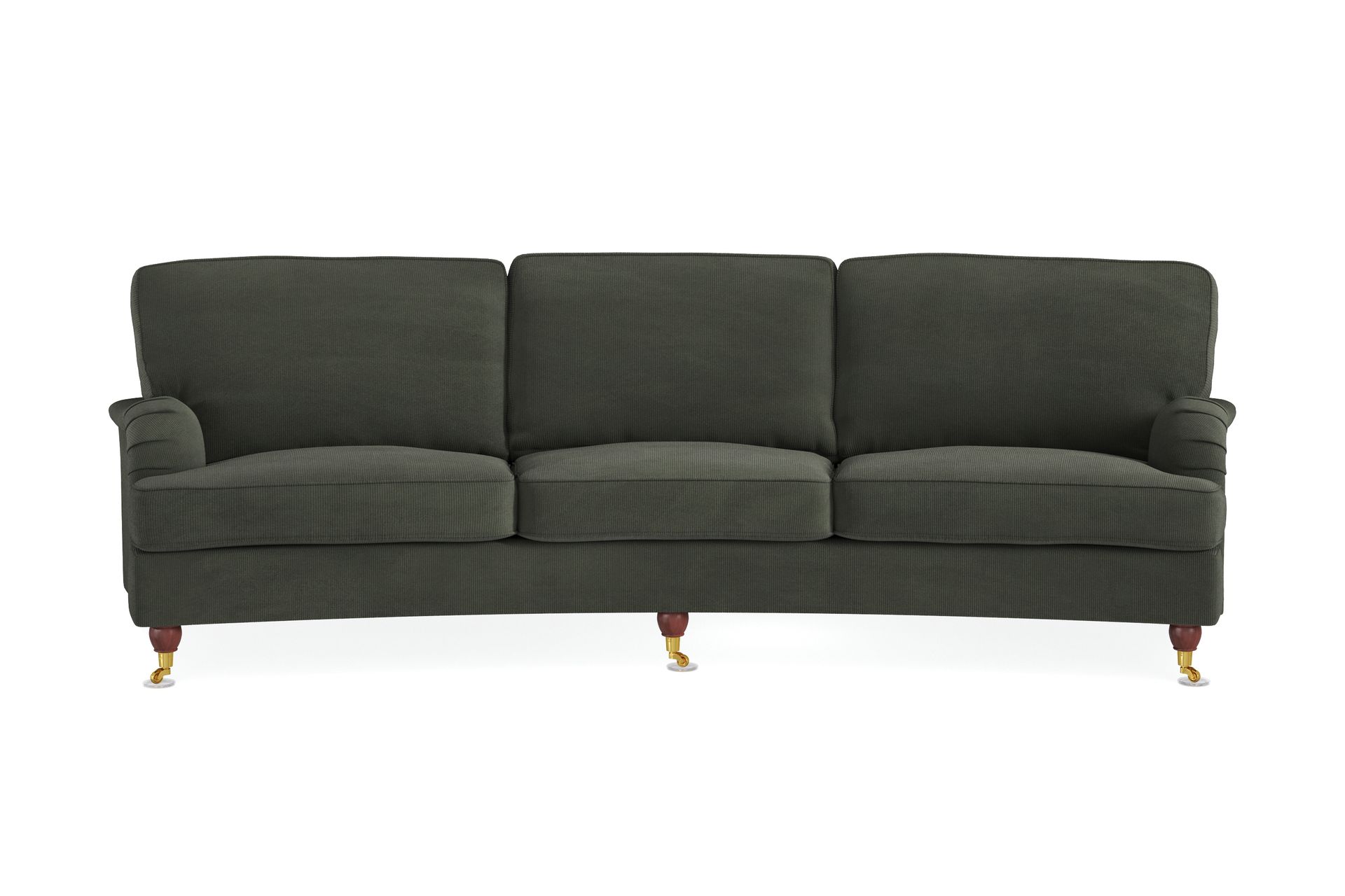 Howard Lyx 4-seters Svunget Manchestersofa - Mørk grønn - Møbler - Sofaer - Howard sofa