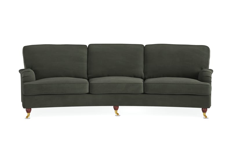 Howard Lyx 4-seters Svunget Manchestersofa - Mørk grønn - Møbler - Sofaer - Howard sofa