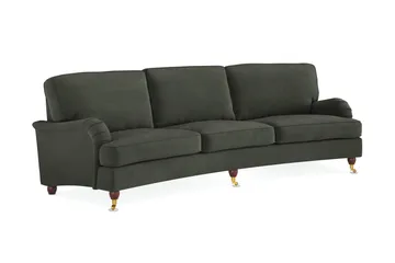 Howard Lyx 4-seters Svunget Manchestersofa - Mørk grønn - Møbler - Sofaer - Howard sofa
