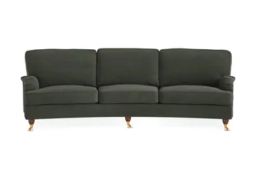 Howard Lyx 4-seters Svunget Manchestersofa - Mørk grønn - Møbler - Sofaer - Howard sofa