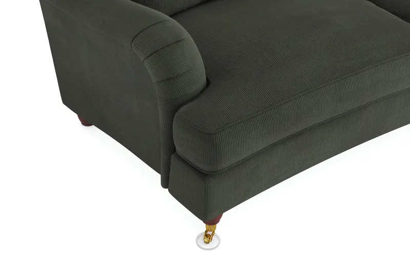 Howard Lyx 4-seters Svunget Manchestersofa - Mørk grønn - Møbler - Sofaer - Howard sofa