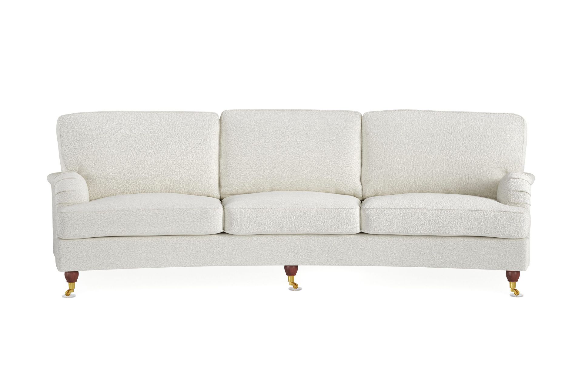 Howard Lyx 4-seters Svunget Sofa i Bouclé - Hvit