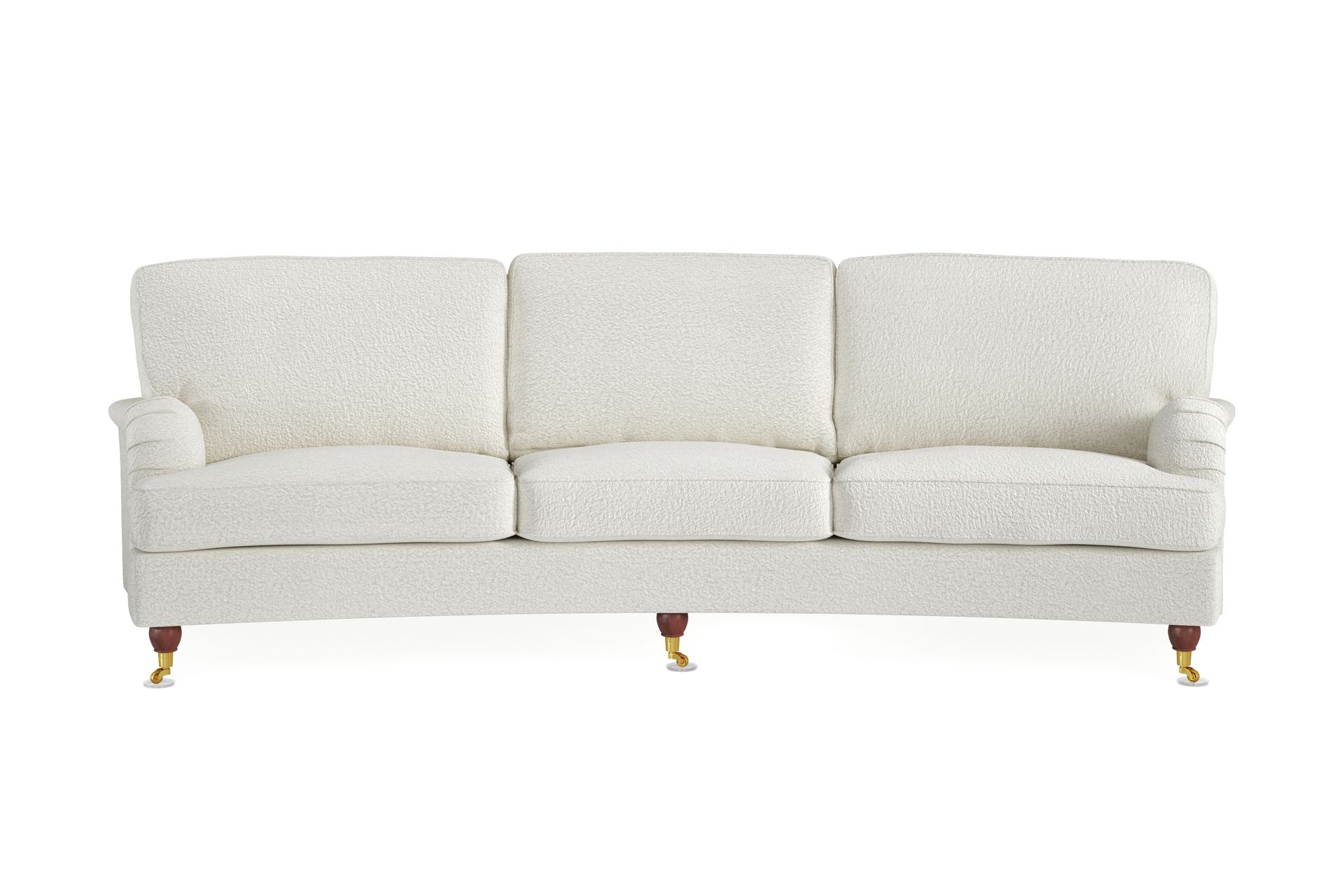Howard Lyx 4-seters Svunget Sofa i Bouclé - Hvit - Møbler - Sofaer - Howard sofa