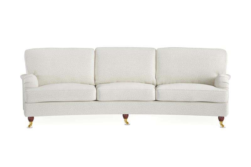 Howard Lyx 4-seters Svunget Sofa i Bouclé - Hvit - Møbler - Sofaer - Howard sofa